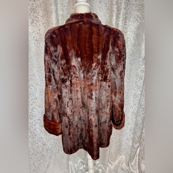 Frances Dallaire red brown /auburn real mink Fur Coat - Picture 5 of 7